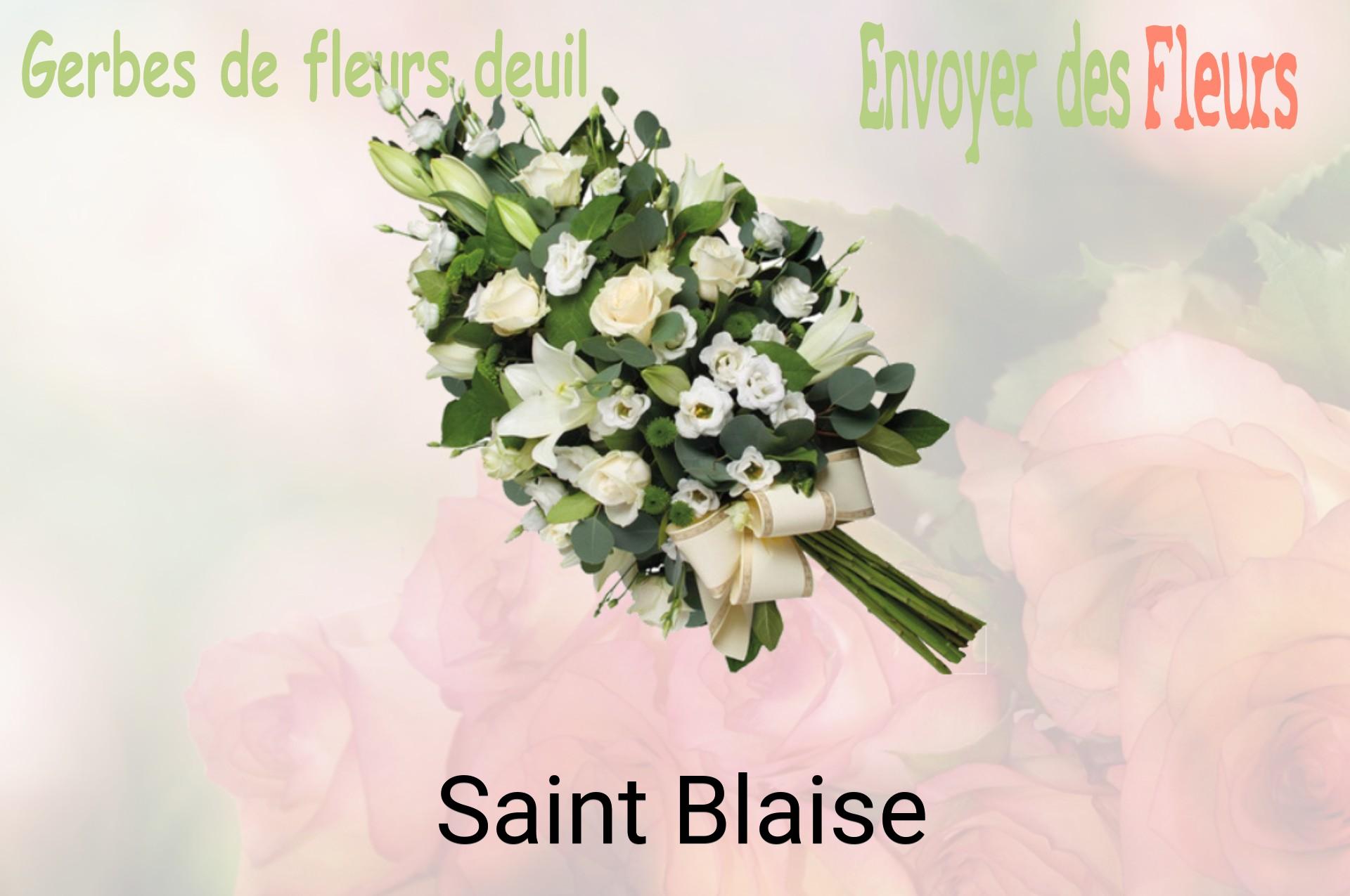 Gerbe de fleurs de deuil livrée à Saint-Blaise